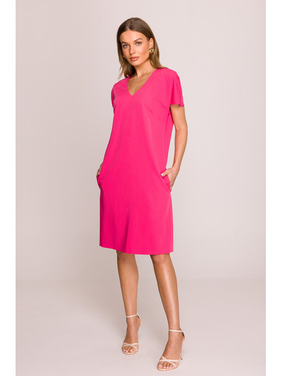 Stylove Stylove Letné šaty S392 Ružová Premium Fit