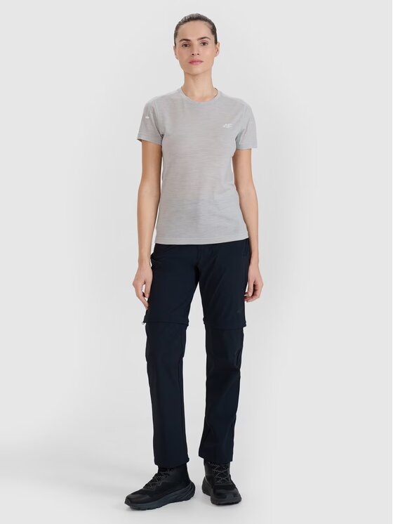 4F 4F Outdoorové nohavice 4FWSS25TFTRF0798-20S Čierna Regular Fit