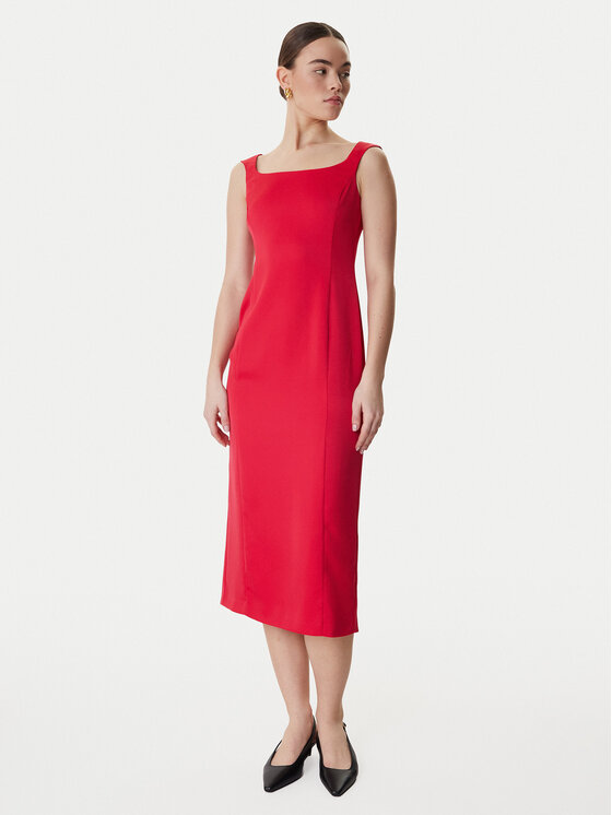 Marella Marella Koktejlové šaty Perle 2613221063 Červená Slim Fit