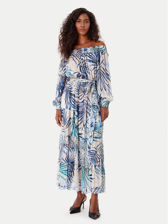 Guess Guess Rochie de vară W5GT16 WH9Z2 Albastru Regular Fit