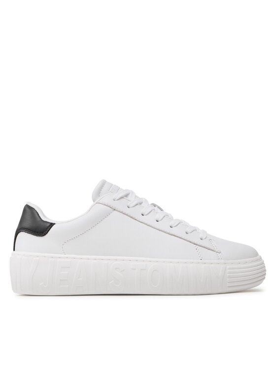 Tommy Jeans Snīkeri Leather Outsole EM0EM01159 Balts