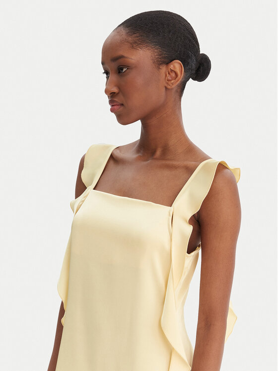 Vero Moda Vero Moda Sukienka koktajlowa Eloisa 10340914 Żółty Slim Fit