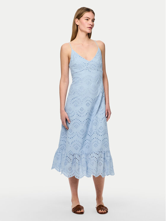 Pieces Letné šaty Vilde 17156565 Modrá Regular Fit