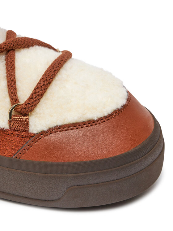 Tommy Hilfiger Tommy Hilfiger Śniegowce Lace-Up Faux Shearling Snowboot FW0FW08252 Beżowy