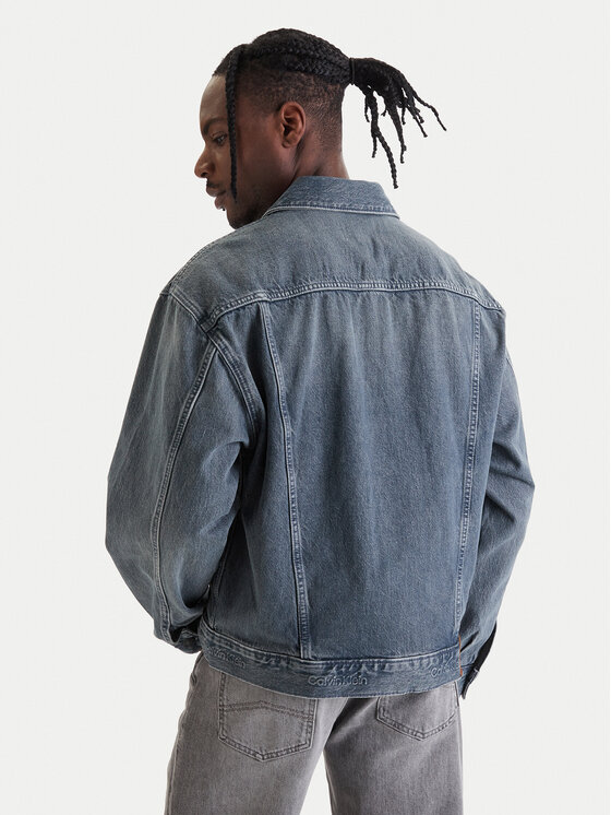 Calvin Klein Jeans Calvin Klein Jeans Jeansová bunda 90s LV04RF723G Šedá Regular Fit