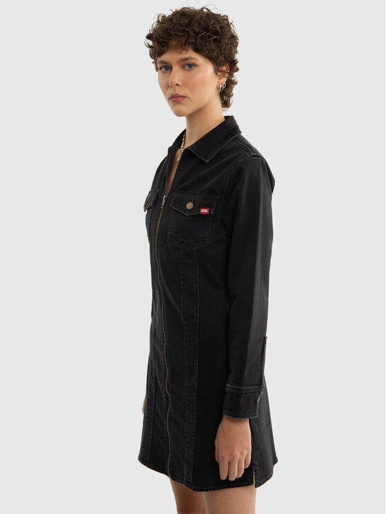 BIG STAR BIG STAR Sukienka codzienna MONTANA_944_340 Czarny Basic Fit