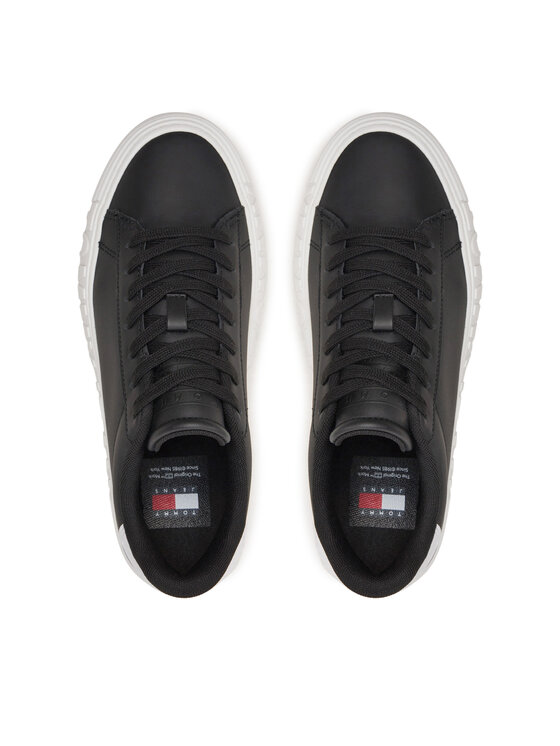 Tommy Jeans Tommy Jeans Αθλητικά Tjw Leather Cupsole Ess EN0EN02507 Μαύρο