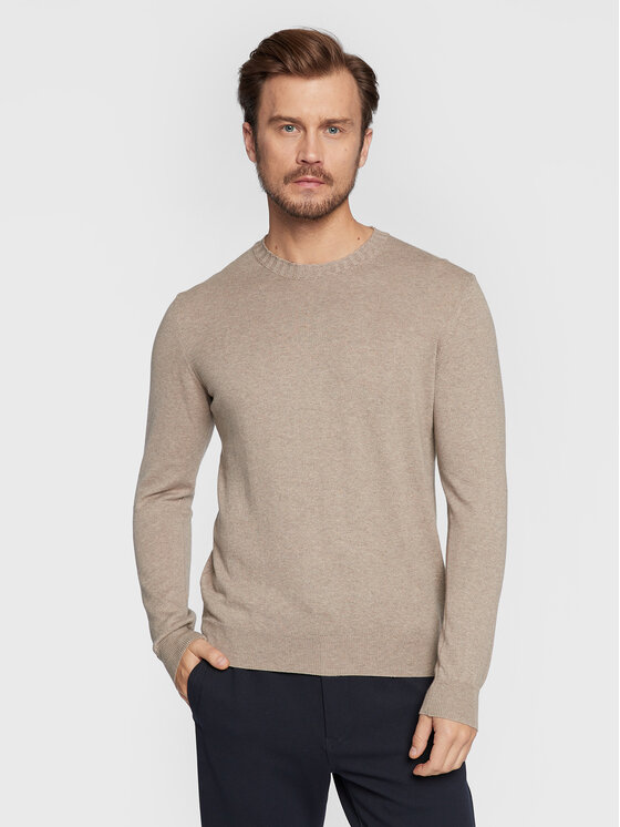Oscar Jacobson Пуловер Valter 6891 4876 Бежов Regular Fit