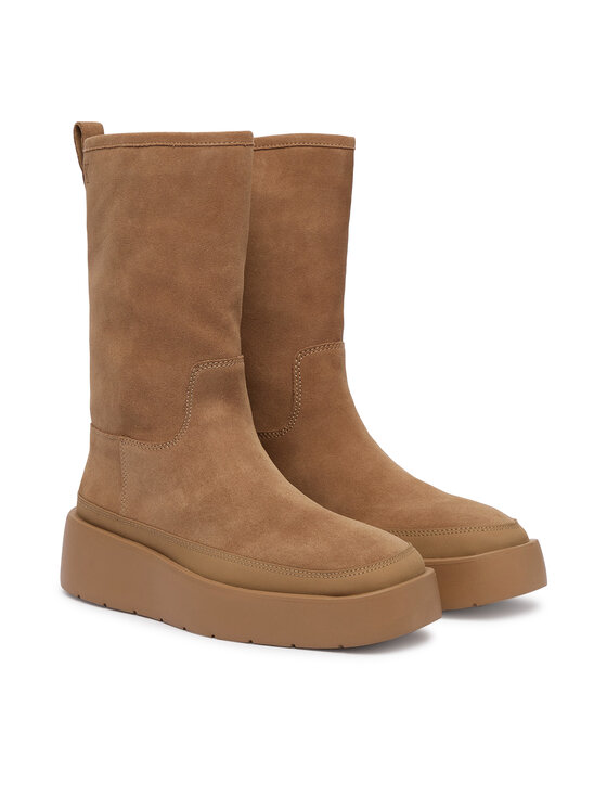 Calvin Klein Calvin Klein Lumesaapad Flatform Mid Boot Suede Wl HW0HW03181 Beež