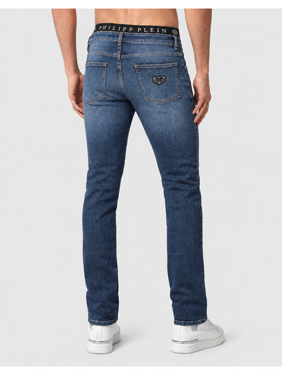 PHILIPP PLEIN PHILIPP PLEIN Jeansy 31788 Modrá Straight Fit