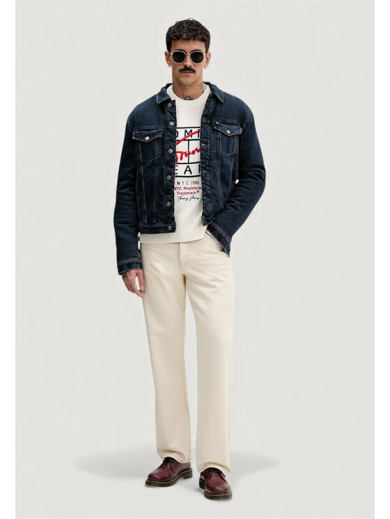 Tommy Jeans Tommy Jeans Πουλόβερ DM0DM22401 Λευκό Casual Fit