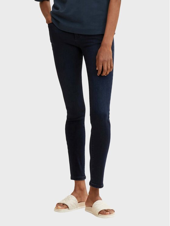 Tom Tailor Jeans hlače 1032661 Mornarsko modra Skinny Fit
