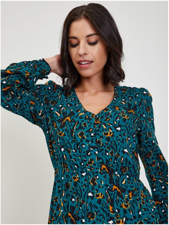 Orsay Orsay Sukienka 471689-856000__36 Zielony Regular Fit