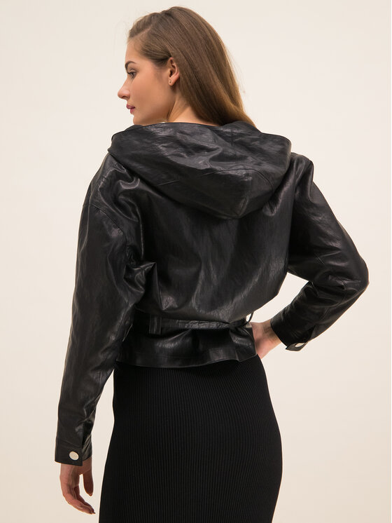 PINKO Pinko Куртка зі штучної шкіри Miglio PE 20 BLK01 1G14LG 7866 Чорний Regular Fit