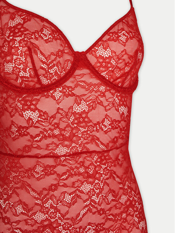Guess Guess Camicia da notte O5RK00 KBGT0 Rosso Regular Fit