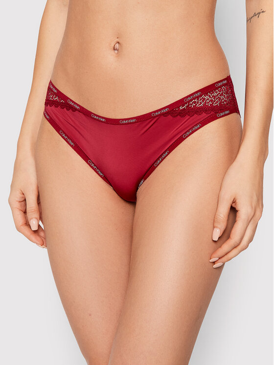Calvin Klein Underwear Класически дамски бикини 000QF5153E Бордо