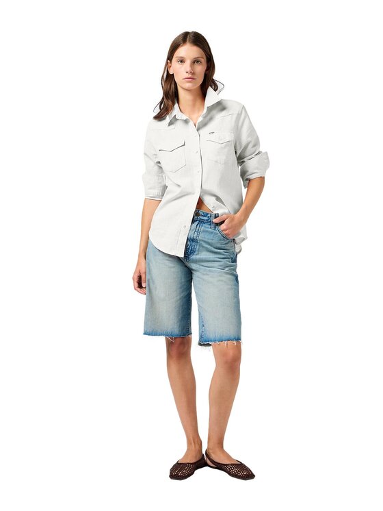 Wrangler Wrangler Koszula 112368477 Biały Regular Fit