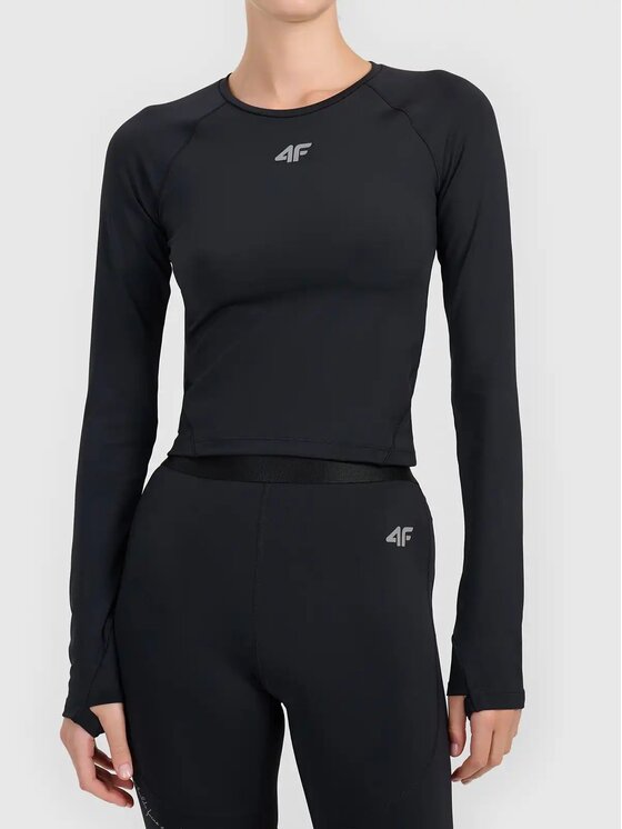 4F 4F T-Shirt 4FWAW26TFLOF595 Czarny Active Fit
