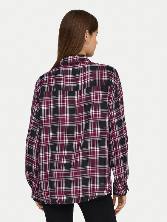 ONLY ONLY Koszula Evia 15355741 Bordowy Loose Fit