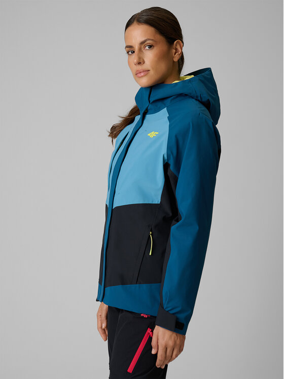 4F 4F Kurtka wielofunkcyjna TREKKING Turkusowy Regular Fit