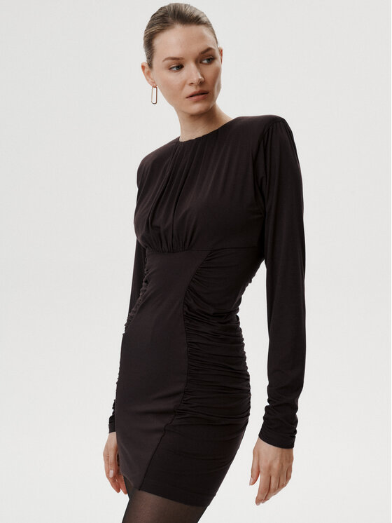 MARI PRETI MARI PRETI Sukienka koktajlowa Voleta Brązowy Slim Fit