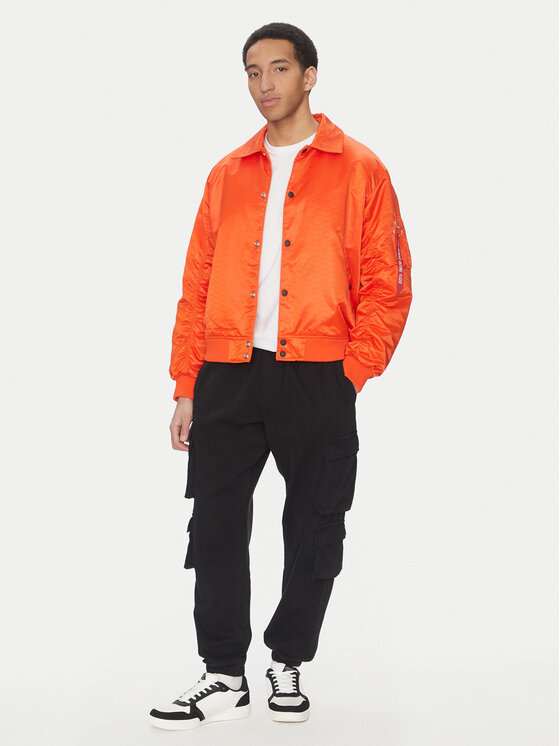 Alpha Industries Alpha Industries Μπόμπερ μπουφάν Coach Logo 156145 Πορτοκαλί Regular Fit