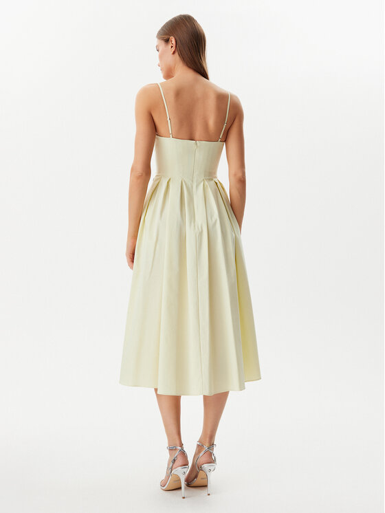 Guess Guess Kokteilinė suknelė W5GK61 WGMR2 Geltona Regular Fit