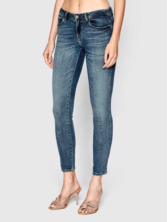 Guess Jeans Hlače W2YAJ2 D4Q02 Modra Skinny Fit