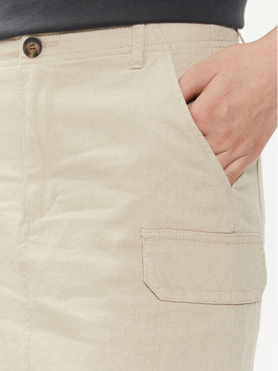 ONLY ONLY Spódnica mini Malfy-Caro 15310982 Beżowy Regular Fit