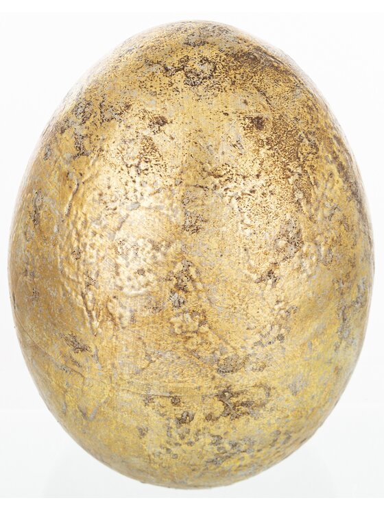 MIAhome MIAhome Figurka złote jajko z ceramiki 23,5x16 cm MONNINA - II Złoty
