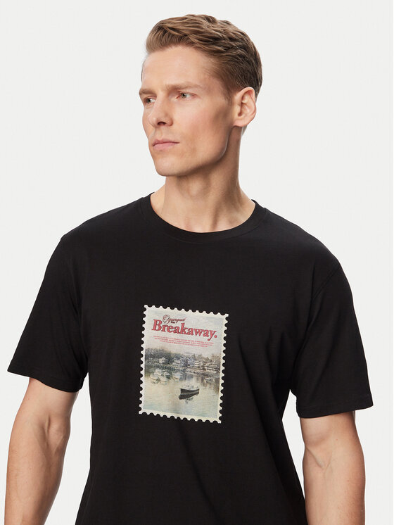 Jack & Jones Jack & Jones T-Shirt Montauk Photo 12290890 Czarny Regular Fit