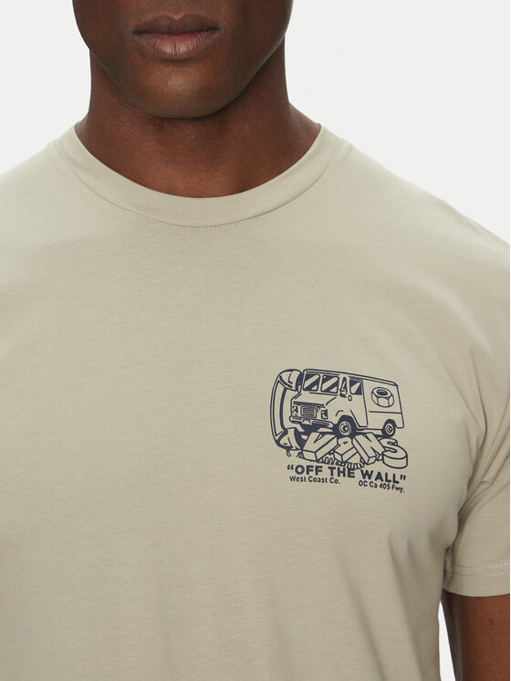 Vans Vans T-shirt Next Stop VN000NHPZUJ1 Bež Regular Fit