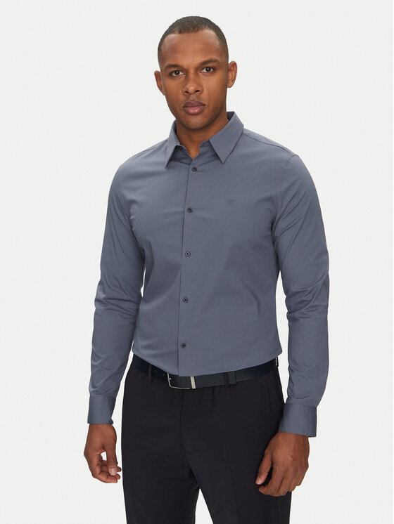 Calvin Klein Calvin Klein Сорочка LV04LB145G Голубий Slim Fit