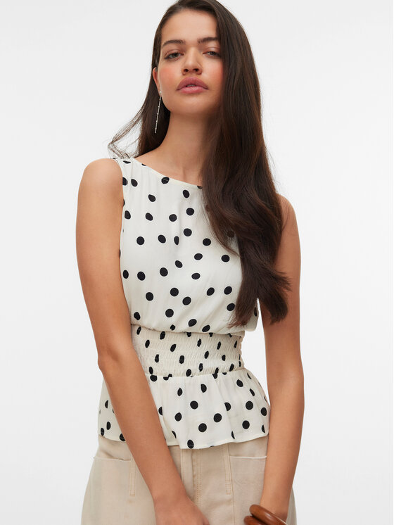 Vero Moda Vero Moda Majica Elisa 10347963 Bijela Loose Fit