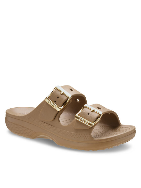 Crocs Crocs Nazouváky Saturday Sandal Metallic Buckle 213316 Hnědá
