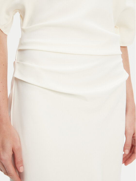 STAUD STAUD Abito da cocktail Amelie R25S2120TP Écru Slim Fit