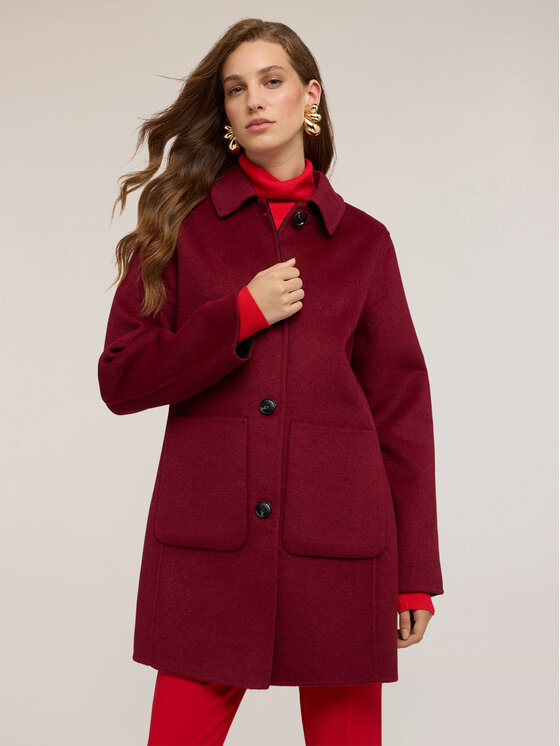 Motivi Motivi Cappotto 0083Q000601N0Z6 Bordeaux Regular Fit