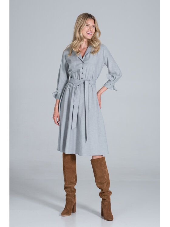 FIGL FIGLFIGL Vestito M838 Grigio Regular Fit