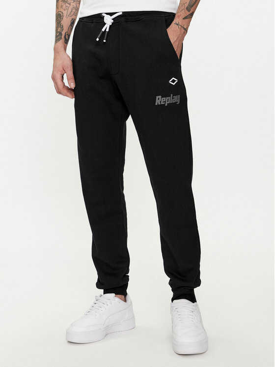 Replay Pantaloni trening M9966.000.21842 Negru Regular Fit