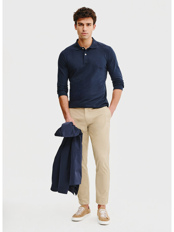Pako Lorente Pako Lorente Longsleeve P25SF-TX-005 Granatowy Classic Fit