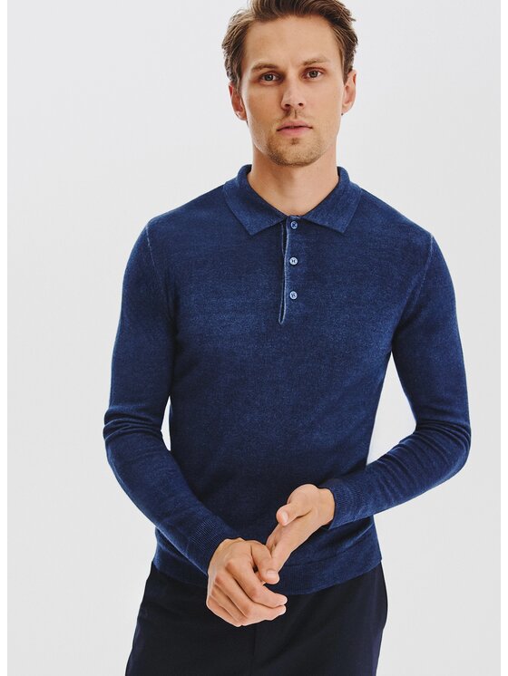 Pako Lorente Pako Lorente Sweter P25WP-2X-022 Granatowy Classic Fit