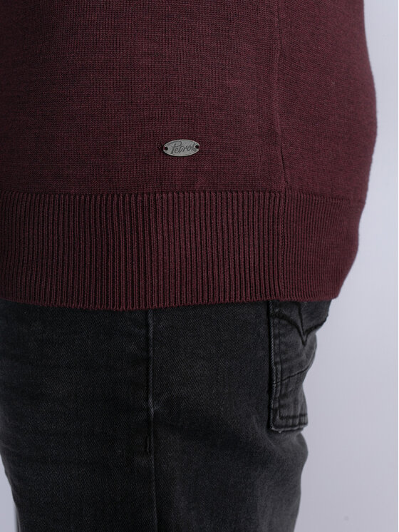 Petrol Industries Petrol Industries Светр M-3030-KWC207 Бордовий Slim Fit