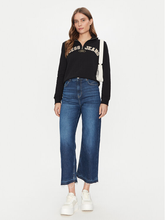 Guess Jeans Guess Jeans Μπλούζα W5RQ25 K68I4 Μαύρο Regular Fit