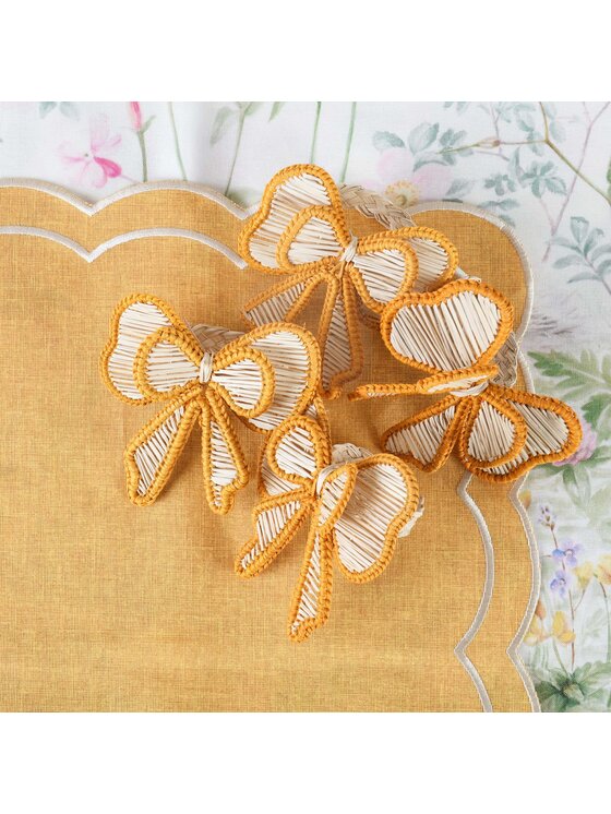 Roseberry Home Roseberry Home Obrączka na serwetki Yellow Bow Żółty