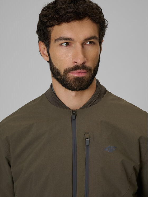 4F 4F Kurtka przejściowa CITY JACKETS Khaki Regular Fit