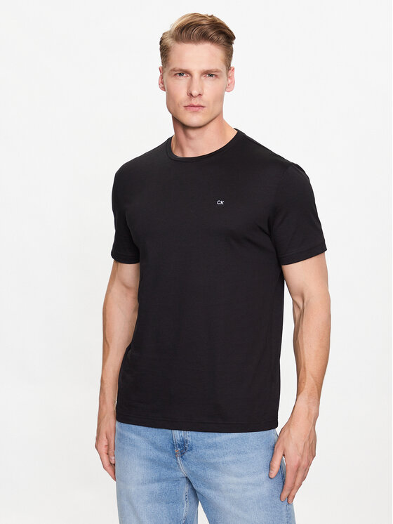 Calvin Klein T-shirt Smooth K10K110589 Crna Regular Fit