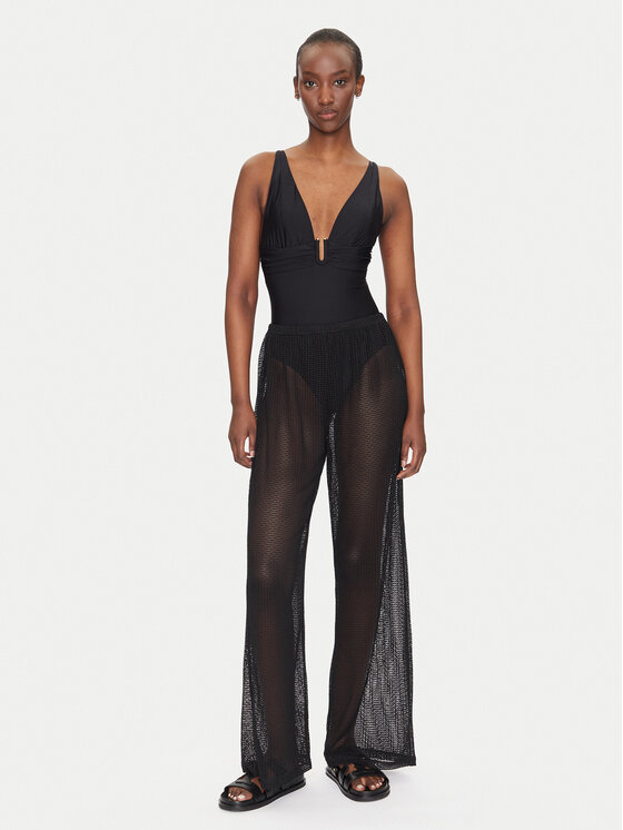Hunkemöller Hunkemöller Штани з тканини 301754 Чорний Relaxed Fit