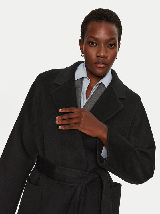 IVY OAK IVY OAK Cappotto di lana Celia IO111046 Nero Loose Fit