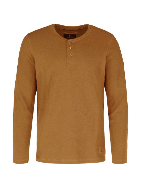 Volcano Volcano Longsleeve L-AZUX Beżowy Regular Fit