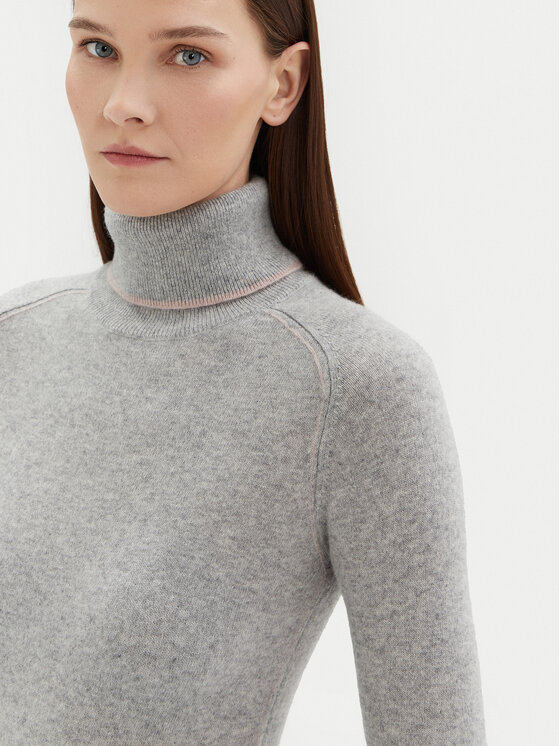 Motivi Motivi Krekls ar augstu apkakli M5946000944N Pelēks Slim Fit
